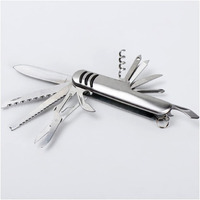 WESTONWINGS Multi Function Pocket Tools Chest Knife Stainless Steel with 8 Features: Small Knife, Scissors, Bottle Opener, can Opener, Phillips Screwdriver, Nail Filer, Wine Opener, Keyring
