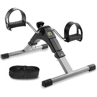 Healthex Digital Pedal Exercise Machine | Mini Fitness Cycle for Home with Fixing Strap | Adjustable Resistance Band & LCD Display | Suitable for Light Exercise of Legs, Arms, & Physiotherapy at Home