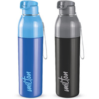 Milton Steel Convey 900 Insulated Inner Stainless Steel Water Bottle,Set of 2, 630 ml Each, Blue, Black | Leak Proof | BPA Free | Hot or Cold for Hours | Office | Gym | Hiking |Treking | Travel Bottle