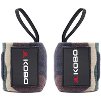 Kobo WTA-49 Super Heavy Wrist Wraps with Thumb Loop - Professional Wrist Support Braces for Men & Women - Weight Lifting Cross Fitness Powerlifting Strength Training