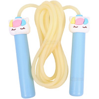 Toyshine Kids Skipping Rope Jump Rope, 6.5 Ft Adjustable Pvc Skipping Rope For Boys And Girls Fitness, Unicorn, Multi