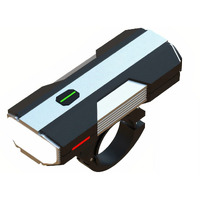 Linist Bicycle Light, 700 Lumens USB Rechargeable Cycle Headlight 4000mAh IPX6 Waterproof Bicycle Front Light 5 Modes Aluminum Alloy Super Bright Cycle Light for Night Riding Silver