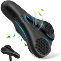 Proberos Bicycle Soft Saddle Foam Seat Cover, Thick Padding Superior Comfort, Advanced Gel Bicycle Saddle Seat Cushion Cover Waterproof Anti-slip for Mountain Bike, Road Bikes, City Bike