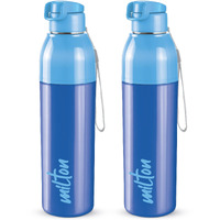 Milton Steel Convey 900 Insulated Inner Stainless Steel Water Bottle, Set of 2, 630 ml Each, Blue | Leak Proof | BPA Free | Hot or Cold for Hours | Office | Gym | Hiking | Treking | Travel Bottle