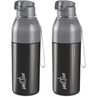 Milton Steel Convey 600 Insulated Inner Stainless Steel Water Bottle, Set of 2, 520 ml Each, Black | Leak Proof | BPA Free | Hot or Cold for Hours | Office | Gym | Hiking | Treking | Travel Bottle