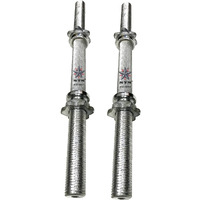 STS Heavy Dumbbell Rod Steel Iron 18 inch (28mm) Threaded with STAR COLLAR