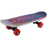 Inditradition Wooden Skateboard For Kids (Ideal For 3 To 8 Years Kids), 7 Layer Sturdy Deck, 17 X 5 Inches, Multicolour & Design (Pack of 1)