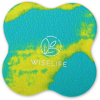 WiseLife 16MM Knee & Elbow Cushion Pad - Aqua Yellow (Single) | High Density Premium ECO TPE Foam Material | Extra Cushion, Professional Grip & | Support for Knees, Hands, Wrists, and Elbows | Planks, Pushups, Yoga, Meditation (Pack of 1)