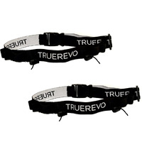 TRUEREVO Adjustable Bib Holder Belt with Gel and Bottle Holder 6 Loops Running Waist Belt for Marathon and Triathlon Accessories Pack of 2