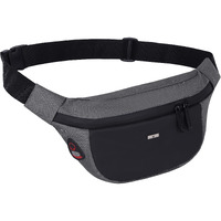 WILDHORN 2.4L Waist Bag for Men Women I Headphone Hole I Ultra Strong Stitching, Sturdy Zippers, Waterproof, Fanny Pack for Hiking Travel Camping Running Sports with Adjustable Strap (Grey)