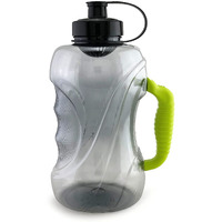 DOVEAZ Sports Plastic Water Bottles for Office use/Protein Shaker Bottle/Gallon Water Bottle (1.5 Liters) with Mixer Ball and Strainer (BPA-Free, Unbreakable, Freezer Safe) (Black Green)