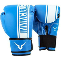 Invincible Tejas Fitness Training Synthetic Leather Boxing Gloves for Men & Women (Blue-White, 8 OZ)