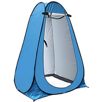 BLEQYS Pop Up Privacy Tent Shower Tent Portable Outdoor Camping Bathroom Toilet Tent Changing Dressing Room Shelters Room for Hiking and Beach UPF 40+ Waterproof with Carry Bag (Blue)