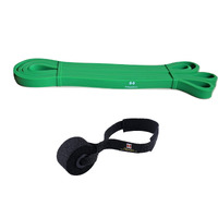 Fitlastics Resistance Loop Bands For Pullup Assist, Pilates, Yoga, Fitness Workouts for Men Women (Green Light (15 - 35 lbs) with Door Anchor)