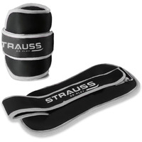 Strauss Ankle Weights for Exercise & Fitness|Adjustable Round Belt Design| Leg Weights for Strength Training, Walking Running, Jogging,Exercise & Gym Workout| Comfortable & Durable | (0.5Kg Grey Pair)