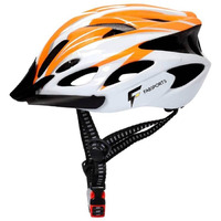 FABSPORTS Light Weight Bicycle Bike Helmet with Flexible Padding for Kids and Adults, Adjustable Size, for Road & Mountain Cycling Skating (Orange)