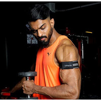 19.ten Comrade 2 Elastic Workout Straps for Men Women BFR Band GYM Gaining Arms Legs and Shoulder Muscles Occlusion Biceps Triceps Training Blood Flow Restriction Bands (Pack of 2, Hand - Grey Line)