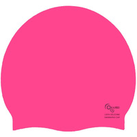 KARBD Silicone Swimming Cap Unisex Soft Waterproof Swimming Pool Head Cap Water Sports Hat for Children Kids Adults Men Women Boys Girls of All Age (Universal Size, Regular Dark Pink)