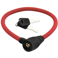 KONIO Heavy Duty Helmet Lock Anti-Theft Multipurpose Iron Cable Safety Lock (Red&Black)