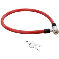 KONIO Steel Helmet Lock Anti-Theft Multipurpose Safety Lock with 2 Keys for Bike, Scooter, Stroller Cycle & Helmet Lock Pack-1 (Red).