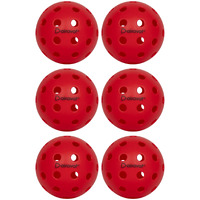 AIRAVAT Premium Outdoor Pickleball Balls, 40 Hole Pickleball for Tournament and Competition Play, Perfectly Balanced, High Bounce True Flight, Durable (Red- Pack of 6)