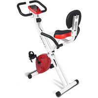 PowerMax Fitness BX-110SX Stationary Exercise X Bike with 8-levels Magnetic Resistance, Indoor Upright Foldable Cycling Bike with Back and Arm Rests and LCD Monitor for Home Workout attractive bike