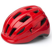 FABSPORTS Solid Safety Helmet for Kids (5-12 Years), Light Weight Bicycle Bike Helmet, Adjustable Size, Superior Ventilation for Cycling Skating Skate Boarding, Red