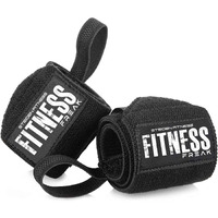 STEIGEN FITNESS -Sf Cotton Professional Weightlifting Exercise Wrist Wrap Straps Bands Gloves, Supporter for Gym (Black)