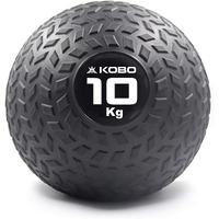 Kobo CTA-39 Slam Ball 10 Kg (Dead Bounce) Rubber Classic, Strength and Conditioning Cross Training WODs, Plyometric and Core Training, Squats, Lunges, Wall Exercises (Imported), 10Kg (Black)