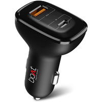 boAt Dual Port Qc-Pd 30W Fast Car Charger with 30W Fast Pd Charging & 18W Qc Charging Compatible with All Smartphones, Tablets & Laptops (Black), USB