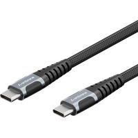 Ambrane 20Gbps Data Transfer & 100W Fast Charging Type C to Type C Braided Cable for Smartphones, Tablets, Laptops & other Type C devices, PD Technology 1.5M (ABCC-102, Black)