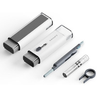 Ambrane 7-in-1 Cleaning Kit | All-in-One Keyboard Cleaning Kit with Brush & Cleaner for Bluetooth, AirPods, Laptop, Tablet, Phone, iPad, Smartwatch, MacBook, Earbuds & PC Accessories (ACK-02 White)