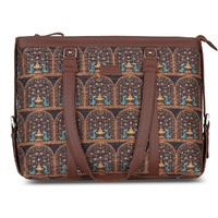 ZOUK Women Laptop Bag Royal Indian Peacock Motif