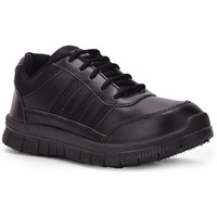 Liberty Force10 GOLA-03L Lacing School Shoes for Boys with PVC Upper & PVC Sole | Padded Foam Insole | Quick-Wear Elastic Laces | Comfortable Footbed | Stylish, Modern Design (7 UK - Black)