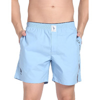 U.S. POLO ASSN. Men's Cotton Blend Modern Boxer Shorts (Pack of 1) (IYAX-PL_ASHBLU