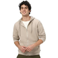 Neostreak Men's Fleece Neck Hooded Sweatshirt (neoswtsolhdzip-03-slvlin-l_Silver Lining