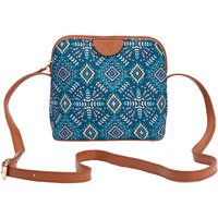 TEAL BY CHUMBAK Crossbody Sling Bag for Women | Stylish Printed Canvas Box Sling bag | Multipurpose Daily use Bag for Office/College/Travel
