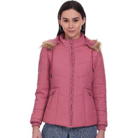 Qube By Fort Collins Women's Solid Parka Coat (39238 SMU_Pink_L)
