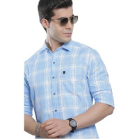 The Indian Garage Co Men's Slim Fit Shirt (0822-SH347-01_White S)