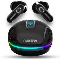 numBer Super Buds 999 ANC Truly Wireless in Ear Earbuds with 40db Active Noise Cancellation, 55H Playtime, Dual Pairing Ear Buds, 35ms Low Latency, 12.4mm Speakers, 4Mic ENC, BT5.3, IPX5 (Steel Black)