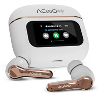 ACwO Dwots Touch TWS in Ear Earbuds | Hd Touch Display | 32Db ANC | Transparency Mode | 50 Hrs Playtime | Ai-Enc Quad Mics | Find My Earphones | Bluetooth 5.4 | 4 Eq Modes | Platinum White