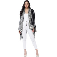 Modeve Women Casual Black Shrug for Winter