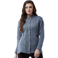 PIVL Women's Long Acrylic Blend Sweater for Winter_Grey_2XL||Winterwear||