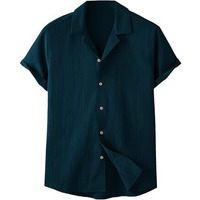 TAGDO Men's Regular Fit Casual Shirt (Popcorn-5171-Teal-L)