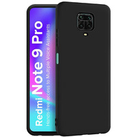 CEDO Redmi Note 9 Pro/Note 9 Pro Max/Note 10 Lite Back Cover | Camera Bump Protection & Ultra Slim | Matte Soft Silicon Shock Proof Rubberised Back Case Cover (Black)