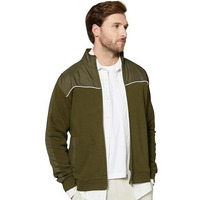 Amazon Brand - Symbol Men's Cotton Blend High Neck Regular Fit Sweatshirt (Sym-A23-Sw-32_Olive,Poly Mix_L)