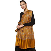 Weavers Villa - Women's Maroon Jamdani Designer Shawls, Stoles, 100cm X 200cm