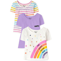 KYDA KIDS Antibacterial Girl's Cotton Tshirt 13-14 Year Purple