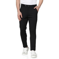 TOPLOT Men's Formal Trousers || Slim Fit Men's Wear Trousers || Stretchable Formal Pant Trousers || Trouser for Men (Formal-5068-Black-34)