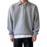 TAGDO Men's Solid Oversize Sweatshirt (RF-OS-SHRT-2001-Grey-L)